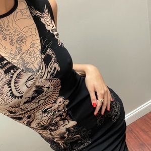 Vintage rare Jean Paul Gaultier dragon dress